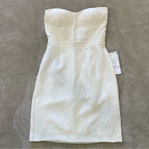 J.CREW Midi Length Strapless Dress in Ivory